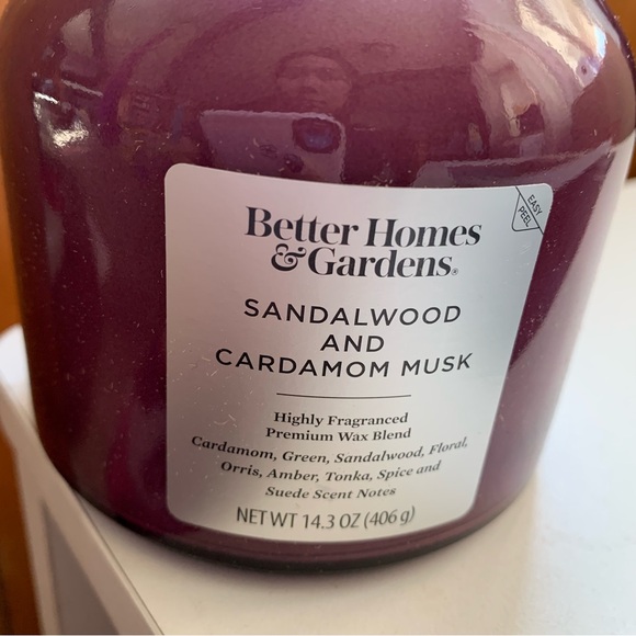 NEW Better Homes And Gardens Wooden Wick Candle SANDALWOOD AND CARDAMOM MUSK - Picture 4 of 6